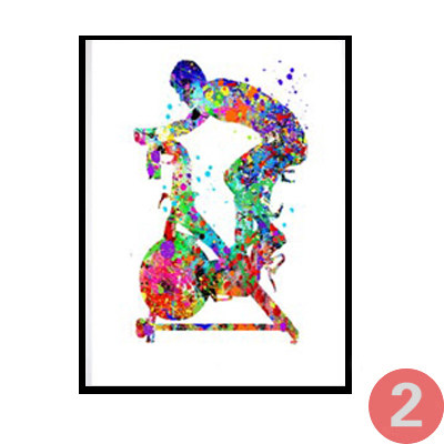 Sports center gym painted spinning bicycle background wall hanging painting abstract decorative painting club painted mural