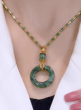 路途优选平安扣吊坠项链送老婆女友2025新款轻奢小众高级感锁骨链