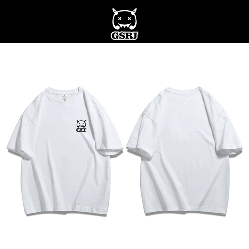 怪兽日记 Летняя хлопковая брендовая футболка подходит для мужчин и женщин, 2024 года