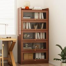 With Door Bookcase Home Living Room Disposal Cabinet Bookcase Bookcase Floor Shelve Multilayer Lockers Collection Display Cabinet