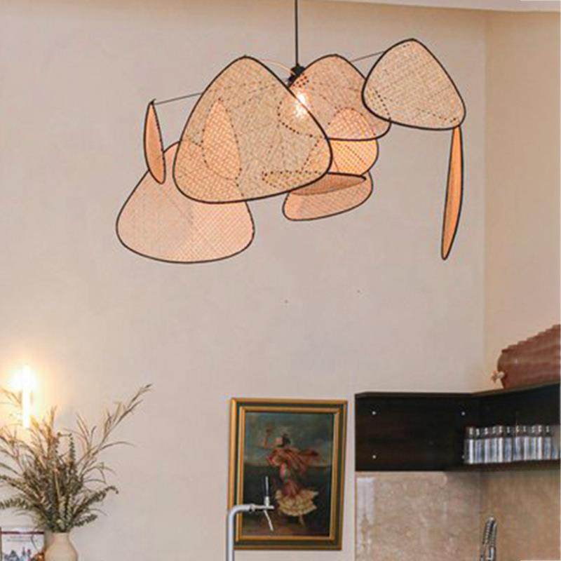 侘寂风现代新中式客厅卧室餐厅茶室吧台创意个性日式田园藤艺吊灯,淘宝优惠券,粉丝福利购,淘宝优惠卷