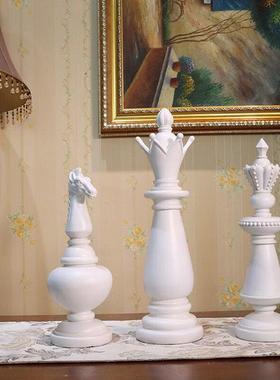 北欧三件套国际象棋书房办公室个性摆件现代简约家居装饰工艺品