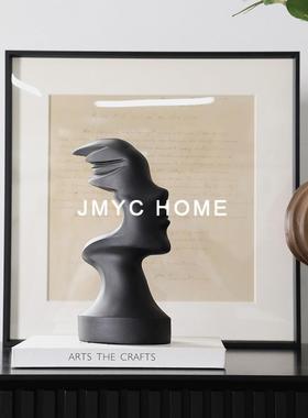 轻奢现代简约女神人物雕塑装饰酒店样板房电视柜客厅书房创意摆件