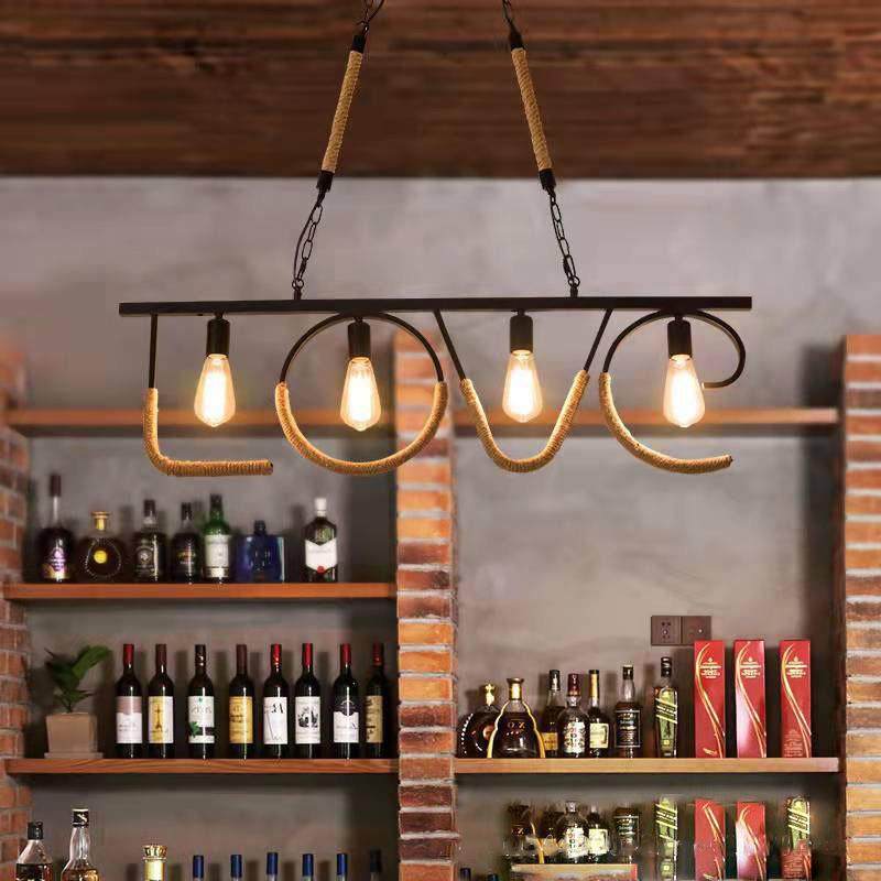 北欧复古工业风餐厅吊灯店铺商用麻绳装饰火锅店吊灯,淘宝优惠券,粉丝福利购,淘宝优惠卷