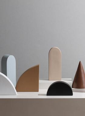 大秀家居北欧创意几何轻奢树脂摆件ins风样板房软装家居装饰品