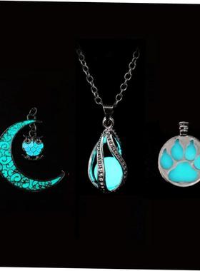 Glow In The Dark Pike Necklace for Women Men Halloween Gift