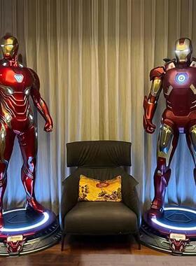 漫威大型比钢铁侠全身玻璃钢雕塑商场客厅装饰落地大摆件