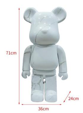 可爱暴力熊公仔玻璃钢摆件客厅电视柜室内装饰网红动物熊落地摆件