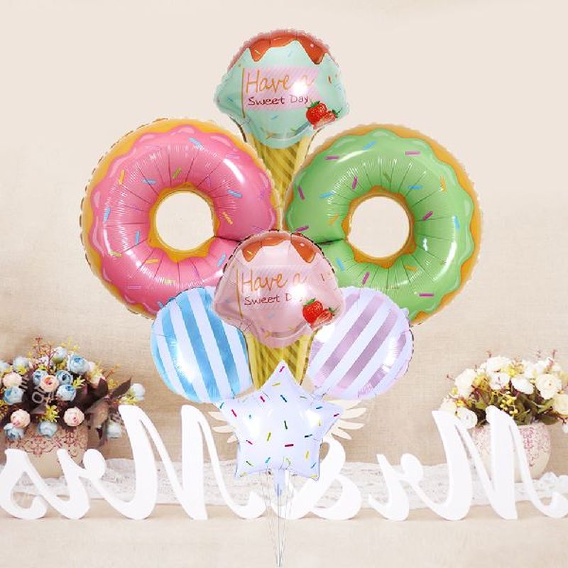 Balloons Party Candy Decoration Doughnut Aluminum Foil Ice-图2