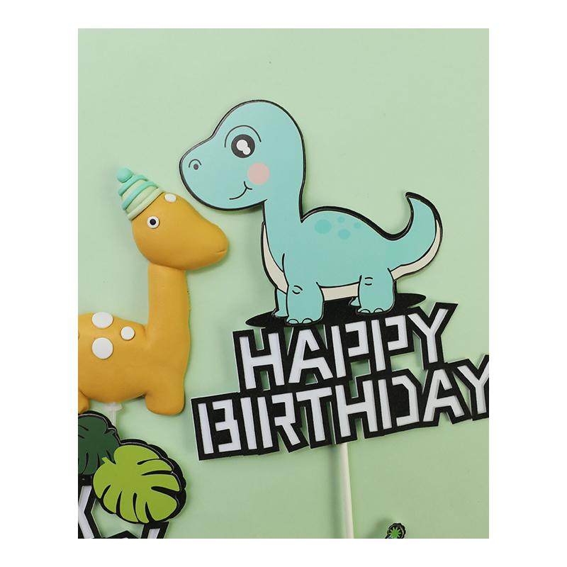 Cakelove Cute Dinosaur Cake Topper Coconut Tree Happy Birthd - 图3