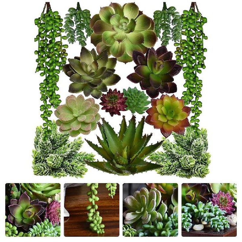 14Pcs Plants Plants Greenery Decor Artificial Plants Decor-图2