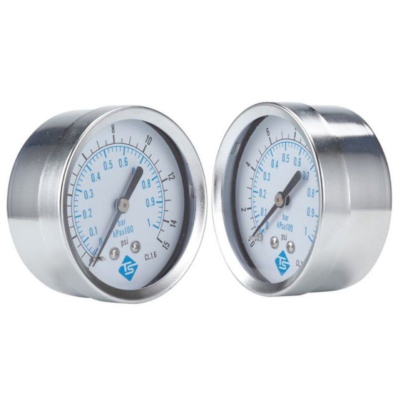 0-15psi, 2 1/4 NPT Back Mount Pressure Gauge 62mm Dial - 图1