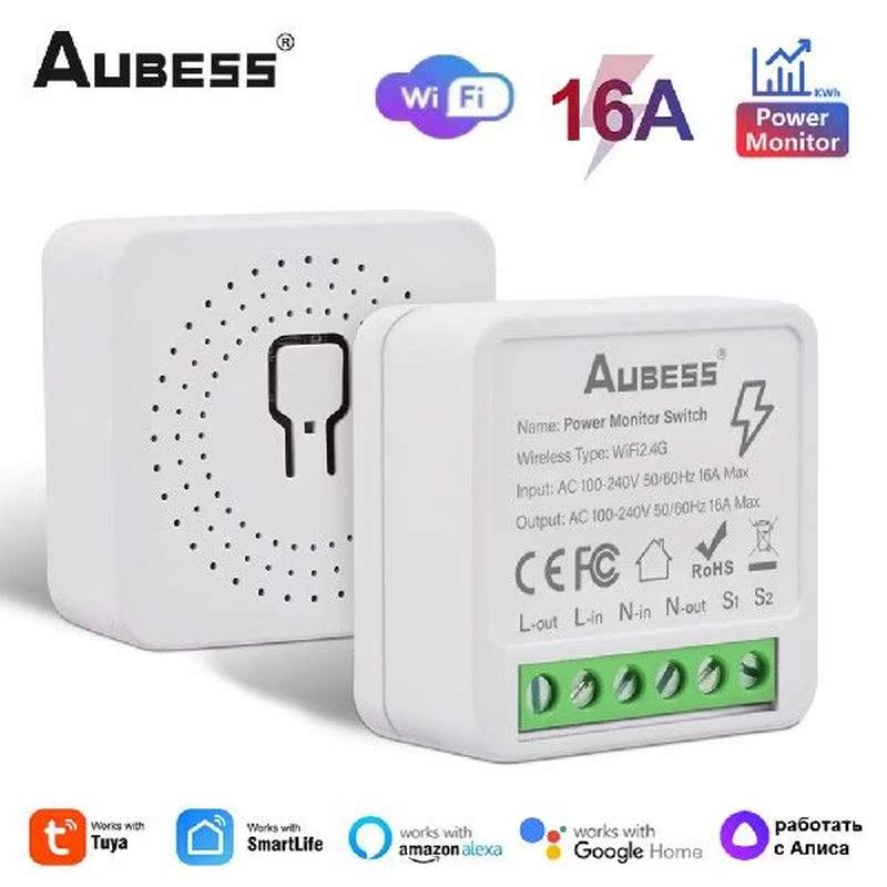 Tuya 16A Modul Sakelar WiFi Mini Mendukung Kontrol 2 Arah - 图0