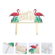 1PC Cake Topper Acrylic Beautiful Kawhaii Flamingos Supériel