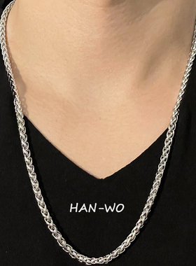 个性钛钢龙骨编织项链男潮流高级感男士链子小众男生锁骨链配链