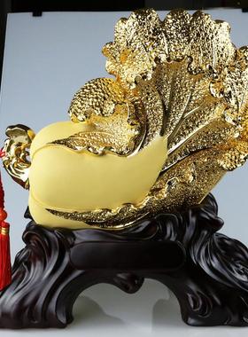 雅信发大财白菜摆件树脂工艺品客厅办公室电视柜装饰送客户送领导