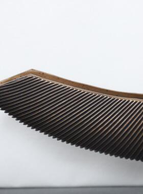 简约现代新中式船型长条摆件样板房售楼处客厅玄关别墅家居装饰品