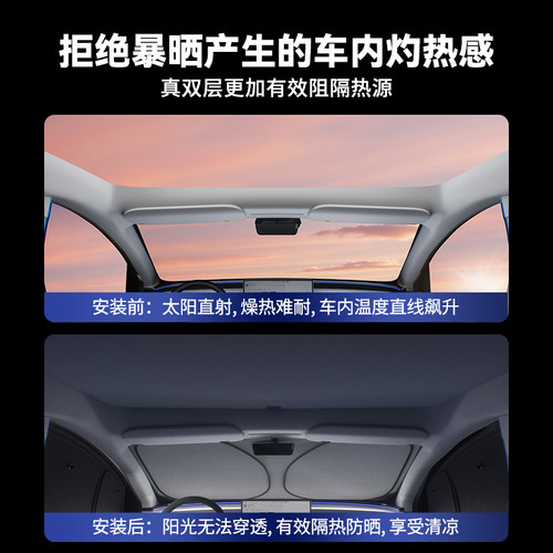 BJBT适用特斯拉modely遮阳帘顶窗户天幕天窗卡扣tesla焕新版3配件 - 图0