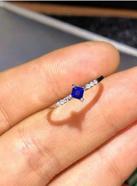 新款红色锆石戒指蓝锆石戒指时尚