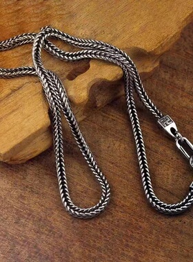 复古风格狐狸尾简约项链