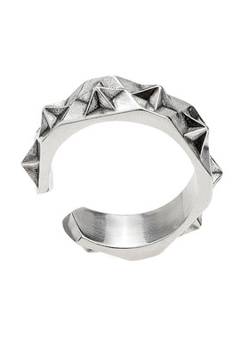 新款时尚五角星戒指嘻哈多切面潮