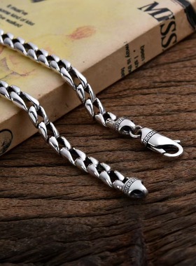 新款复古做旧马鞭链项链做旧民族
