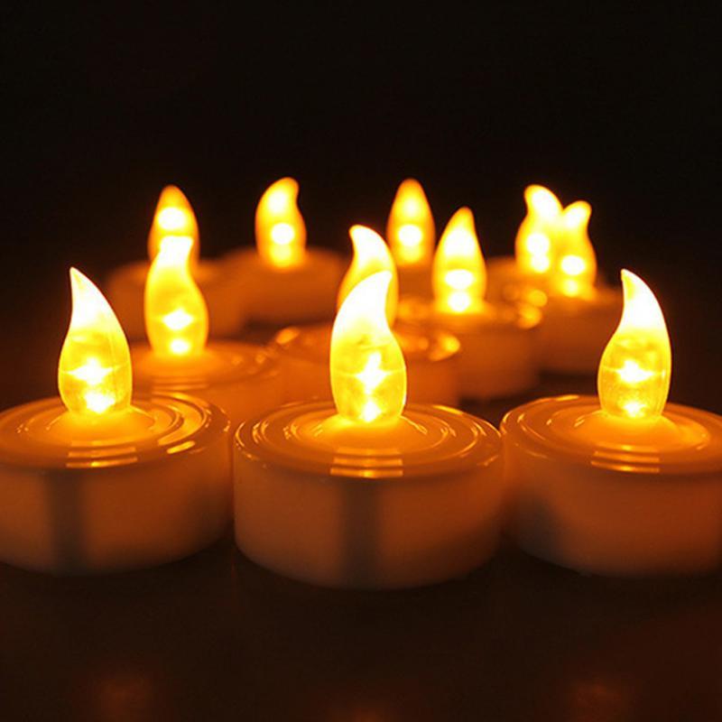 12PCS Electronic LED Tea Light Candles ic Battery-Powered Fl-图0