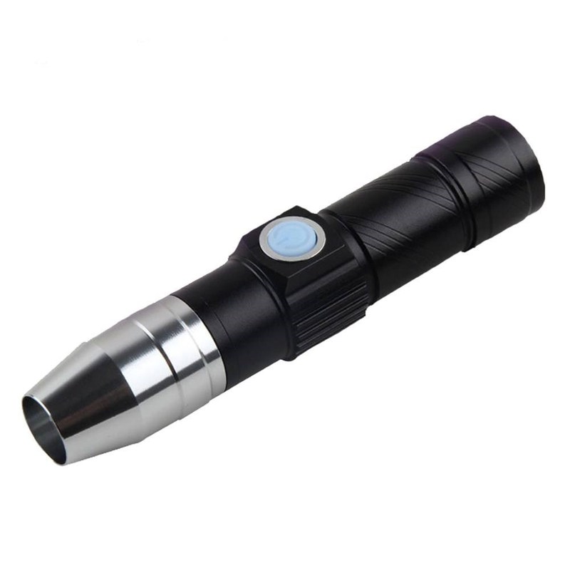 USB Rechargeable 365NM UV LED Torch Black Light Small Pen La - 图0