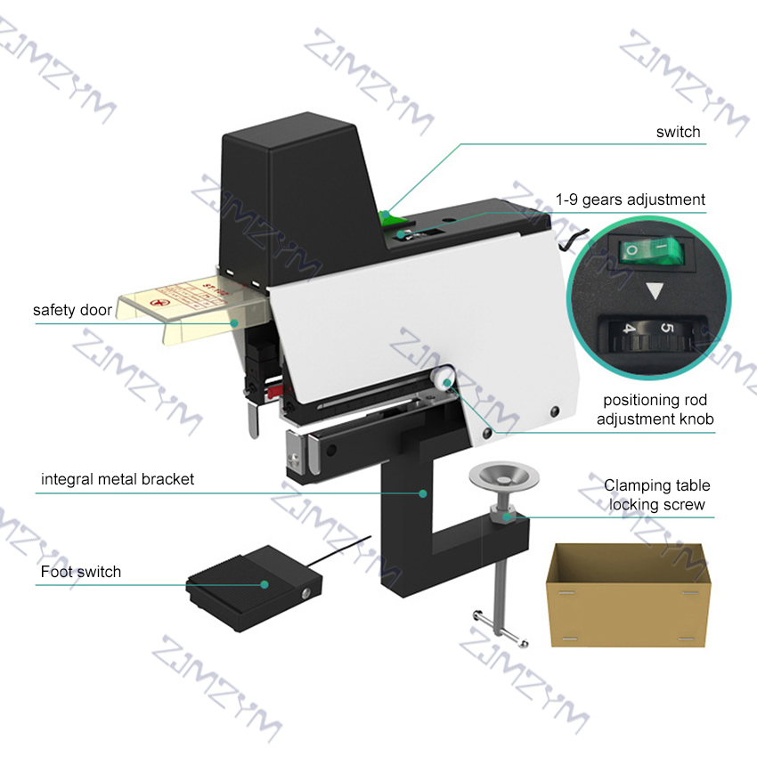 800W ST-102 Electric Saddle Stapler Stitcher Desktop Staplin - 图0