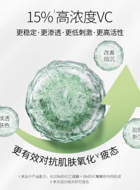 【双11抢先购】sepai绿光瓶15%vc精华次抛套组焕亮暗沉