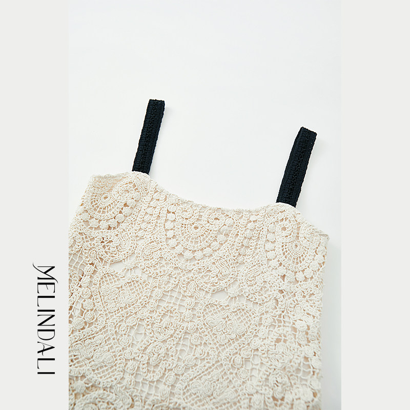 MELINDA LI【西西里日记】法式甜美纯棉钩花抹胸吊带背心花边半裙,淘宝优惠券,粉丝福利购,淘宝优惠卷