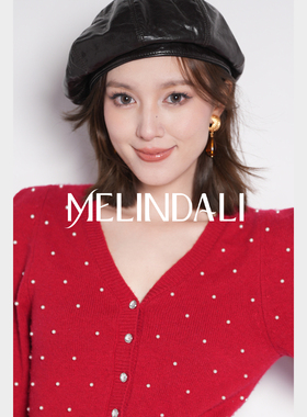 Melinda Li【又甜又飒】气质贝雷帽绵羊毛金葱毛呢画家帽