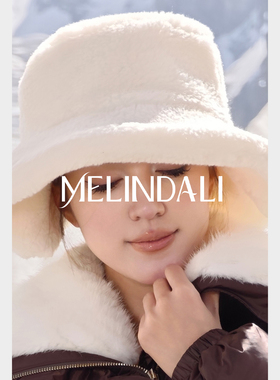 MELINDA LI【小脸羊羔帽】绵羊毛羊羔绒保暖宽檐毛绒礼帽渔夫帽