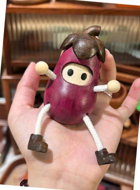 【奇木舍】一切顺利 茄子人摆件