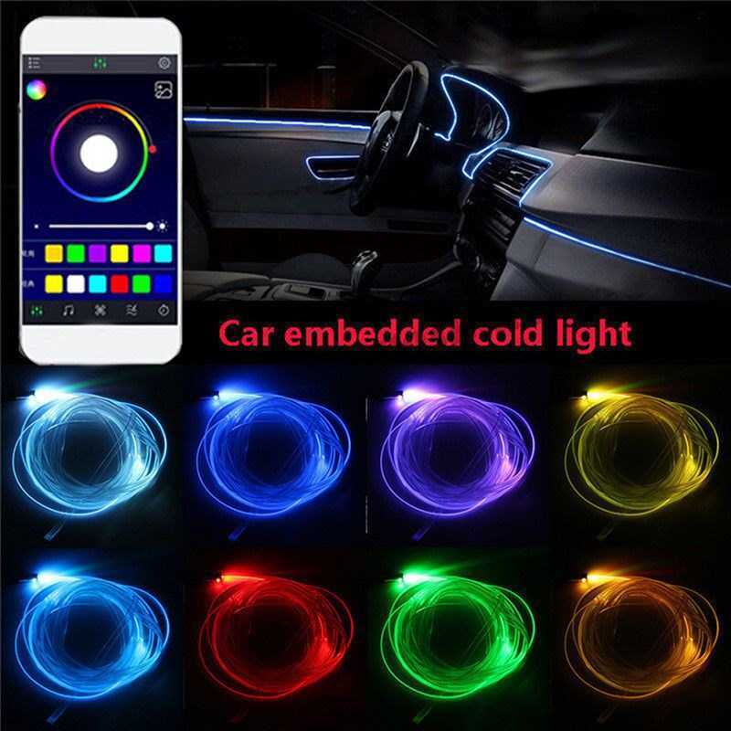 RGB LED Strips Ambient Light APP Bluetooth Control for Car I - 图3