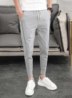 Korean Summer Pants Men Fashion Design 2022 Slim Fit Men Har