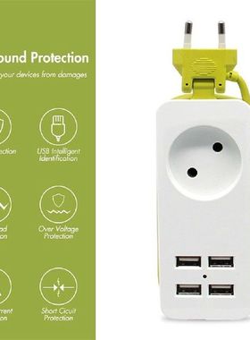 Power Strip 1200W Electric Extension Socket Office Hotel 4