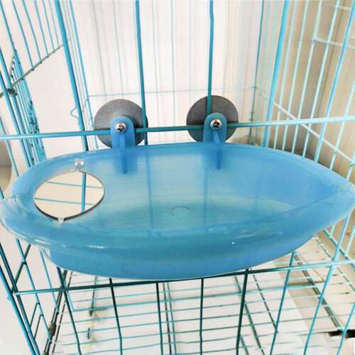 Parrot Bathtub With Mirror Pet Cage Accessories Bird Mirror - 图3