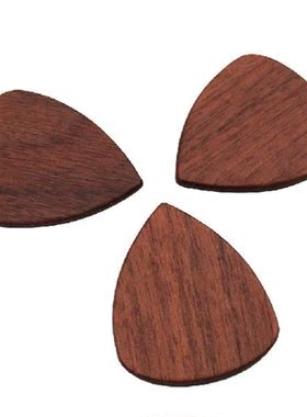 3 Pcs Guitar Bass Picks Plectrum Solid Wood Standard for