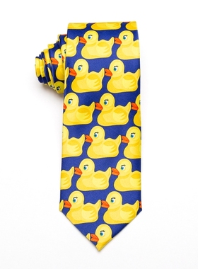Men's Yellow Rubber Duck Tie Fashion Necktie From Ho