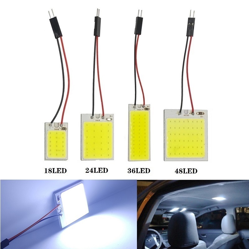 White T10 W5w Cob 24SMD 36SMD 48SMD Car Led Auto Interior Re - 图0