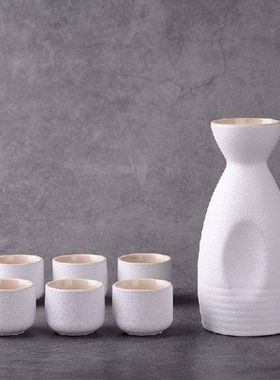 7Pcs Vintage Ceramic Sake Pot Cups Set Japanese Style Hip