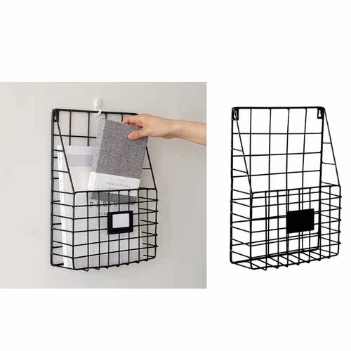 Mail Organizer Wire Basket Wall Mounted Magazine File - 图0