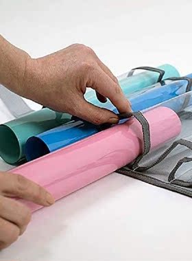 24 Compartments Vinyl Roll Organizer Transparent Vinyl