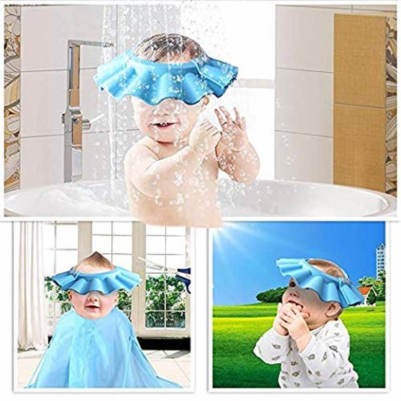 Swim-Cap Bath-Shampoo Baby Adjustable Care for 0-6-Years Kid-图1