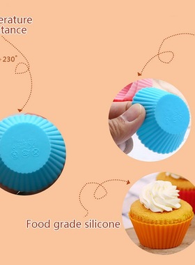 6/12Pcs Silicone Cupcake Mold Bakeware Cupcake Liner Reusabl