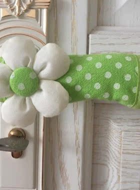 High Quality Pastoral Door Handle Cloth Cover Polka Dot