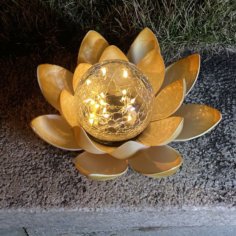 Solar Powered Led Flower Light Artificial Flower Floating - 图2