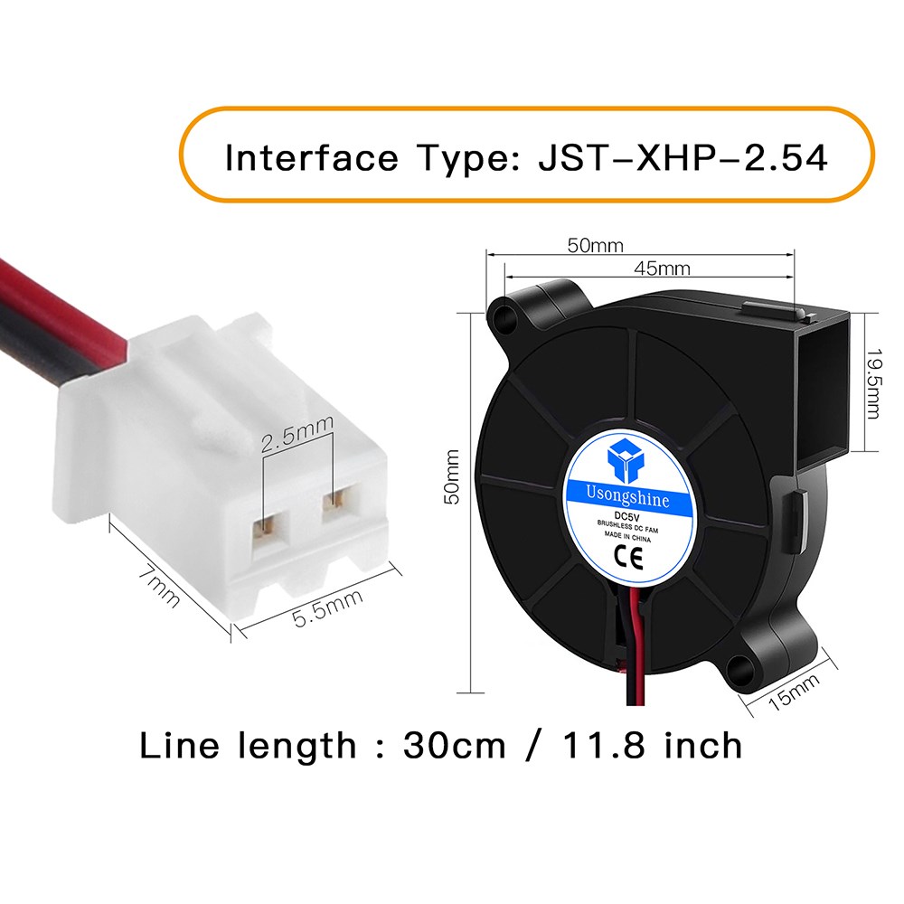 3D printer Fan 5015 Air blower 5V 12V 24V ltra-quiet Oil Be - 图0