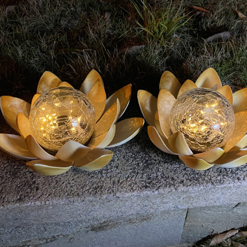 Solar Powered Led Flower Light Artificial Flower Floating - 图1